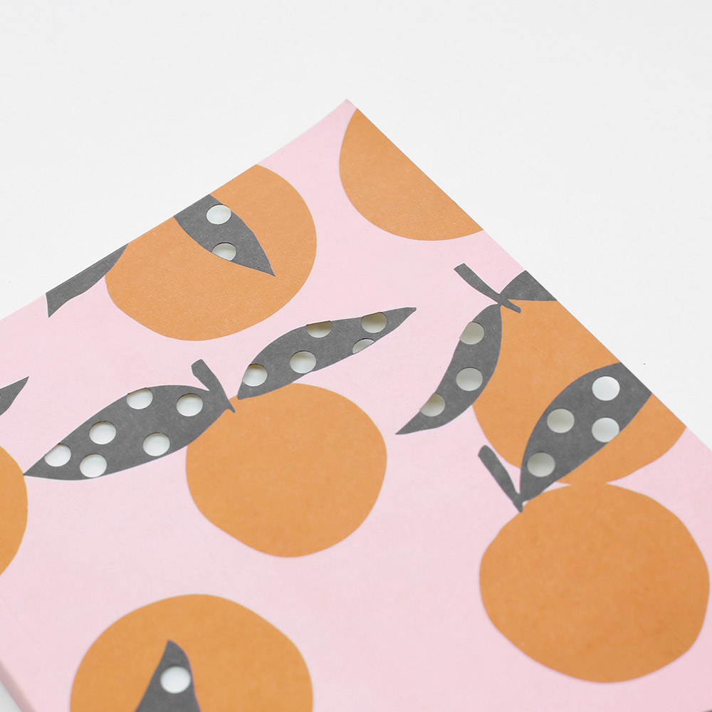 Oranges Print Soft Back Notebook By Caroline Gardner